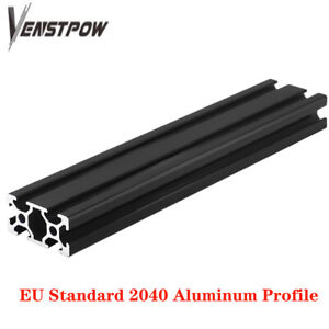 2Pcs European Standard 2040 Black Aluminum Profile Extrusion Linear Rail