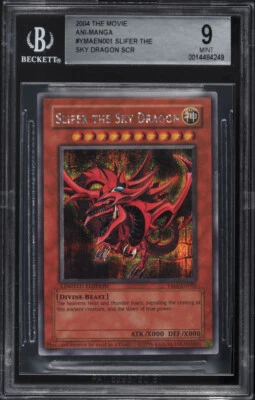 2004 YUGIOH YMA-EN001 SLIFER THE SKY DRAGON SECRET RARE BGS 9 MINT #0014484249 - Image 1 of 2