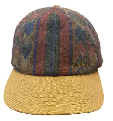 Boné de caminhoneiro Carhartt vintage asteca cobertor boné sudoeste feito nos EUA bordado - Imagem 1 de 4