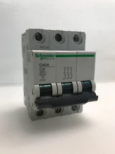 Schneider 24352 C60N-C25 3P 25A C Curve Circuit Breaker (L) - Picture 1 of 3