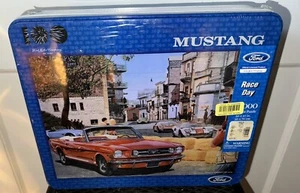 Ford Motor Co Mustang “ Race Day “ 1000 Piece Puzzle 100 Anniversary Tin Box NEW - Picture 1 of 5