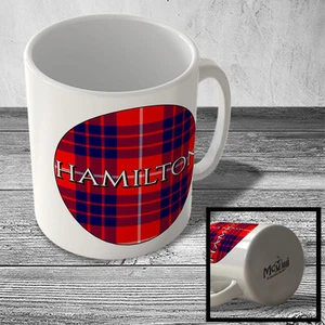 MUG_CLAN_672 HAMILTON (Hamilton surname Modern Tartan) (circle background) - Sco - Picture 1 of 1