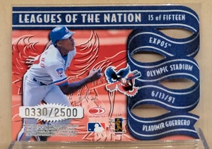 1997 Leaf LEAGUES OF THE NATION #15 Tony Clark Vladimir Guerrero HOF RARE INSERT - Picture 1 of 2