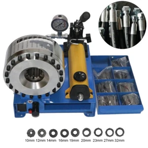 Manuelle Hydraulikschlauch Crimpzange Hochdruckschlauch Rohr Crimpmaschine + 9 Stück Stanzformen - Bild 1 von 13