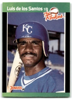 1989 Donruss The Rookies Luis de los Santos Kansas City Royals #33 - Image 1 of 2