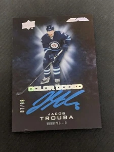 2016-17 UPPER DECK UD BLACK JACOB TROUBA CO-TR #ed 87/99 COLOR CODED AUTO - Picture 1 of 2
