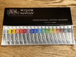 Winsor & Newton Watercolors Professional Water Color 18 Color Set 5ml Tube Japan - Picture 1 of 7
