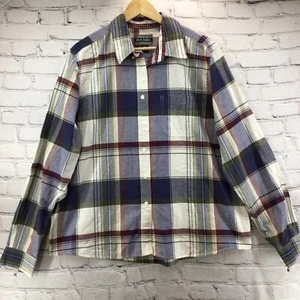 Rockies Jeanswear Western Shirt Womens XXL Plaid Purple Vintage 100% Cotton - Picture 1 of 8
