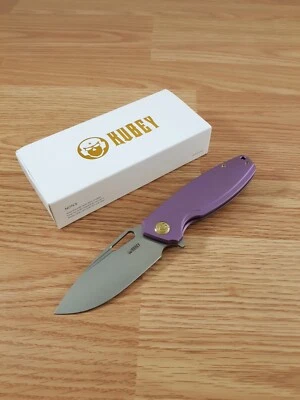 Faca dobrável Kubey Tityus 3,38" 14C28N lâmina de aço Sandvik cabo de titânio - Imagem 1 de 4