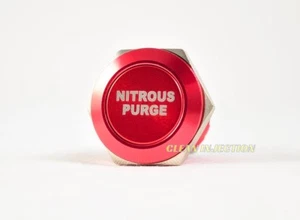 New RED 19MM PURGE NITROUS OXIDE NOS Billet Momentary activation Push Button NO2 - Bild 1 von 2