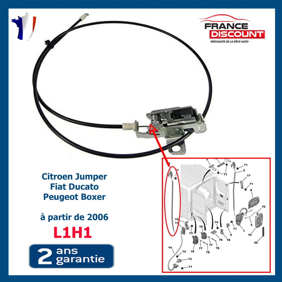 Mecanisme Porte Arriere Gauche Boxer Jumper 8719F2 1362414080 1379729080 L1H1