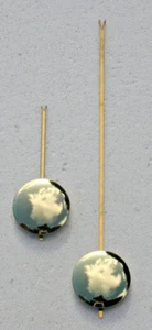 Pendulum Rod & Bob for Quartz Movements. 180, or 400mm with 55mm polished Bob - Picture 1 of 1