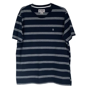 Penguin Munsingwear Shirt XL Blue Striped SS - Picture 1 of 7