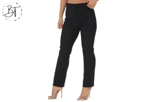 Women's Bootleg Trousers Ladies Bootcut Stretchy Fabric Work Bottoms Sizes 6-24 - Picture 1 of 10