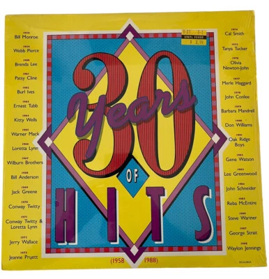 30 Years of Hits LP MCA Records 1988 Country  2 LP Set MCA2-8025 Sealed - Image 1 of 4