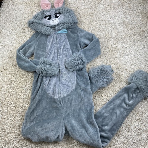 UNDERCOVER pigiama secret treasures donna XS peluche pezzo unico lama morbido grigio felpa con cappuccio