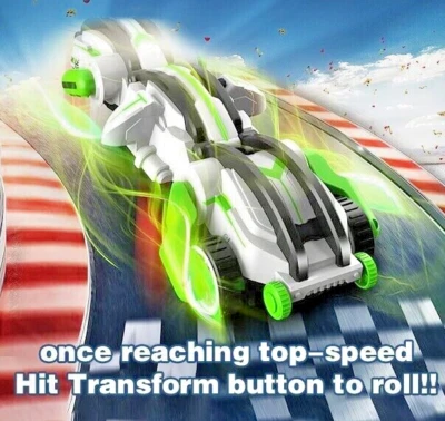 HotEngine RC Stunt car Snake 360° roll Toy 2.4GHZ 4 Ch 15KMH Green New BXRS - Image 1 of 3