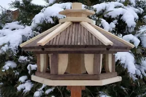 Vogelhaus Holz, Vogelfutterhaus mit Futtersilo,Futterstation,Vogelhäushen KWFL - Bild 1 von 2