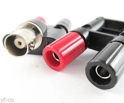 50pcs BNC Female Jack to Dual Twin Banana Female Jack 4mm Binding Post Adapter - Image 1 of 4