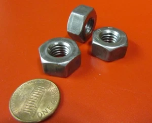 Grade 5 Steel, Heavy Wide Hex Nuts RH, 3/8"-16 x 11/16" W x 23/64" H, 100 Pc - Picture 1 of 12