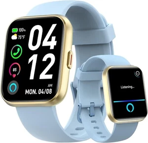 Montre Connectée ID208P blue Femme avec Appel Bluetooth 5.3, Alexa Intégrée 1,8" - Photo 1 sur 8