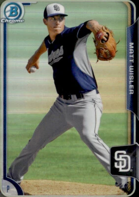2015 BOWMAN CHROME PROSPECT BLACK SAN DIEGO PADRES - MATT WISLER #BCP83 - Image 1 of 2