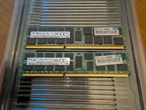 2x Samsung 16GB 2Rx4 PC3-12800R DDR3 ECC REG Server Memory RAM 2x16gb=32gb - Picture 1 of 1