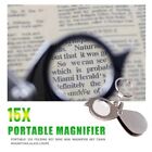 Mini HD Folding Magnifiers Magnifying Glass Lens 15X Key Chain Magnifiers