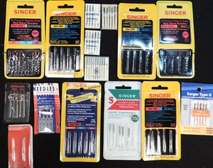 MIXED LOT SEWING MACHINE NEEDLES (SINGER / SCHMETZ) 65 NEEDLES - Picture 1 of 1