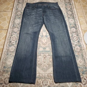 Levis Jeans Mens 36 Blue 527 Boot Cut Denim Pants Dark Wash Workwear Western VTG - Picture 1 of 14
