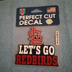 ST LOUIS CARDINALS - Let's Go Redbirds - 4x4 Decal - Auto Car Window - Picture 1 of 4