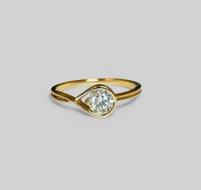 Pandora 14k Yellow Gold Infinite Lab Grown Diamond .75 tcw Ring Euro 60/US 9.25 - Image 1 of 4