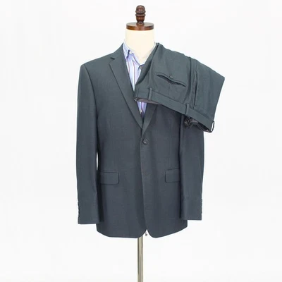 Traje Completo Caravelli 42R 36x30 Gris Sólido 2 Botones Poliéster Foto 1 de 4