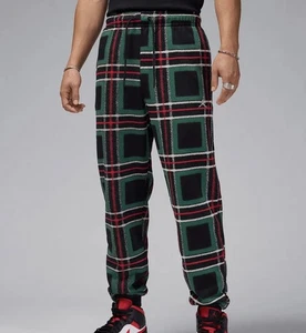 Pantalones deportivos Nike Air Jordan grandes esenciales vacaciones polar a cuadros FV7462-010 NUEVOS - Imagen 1 de 2