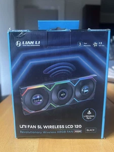 Lian Li UNI wentylator SL LCD bezprzewodowy 120 potrójny pakiet - Zdjęcie 1 z 7