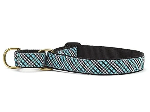Up Country Aqua Plaid Martingale Dog Collar — 第 1/1 张图片