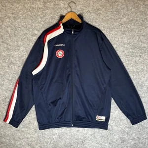 Chaqueta de Pista Diadora Para Hombre Cisco Calcio Roma XL Azul Marino Retro Fútbol Top - Imagen 1 de 20