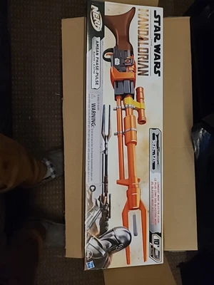Star Wars Nerf Amban Phase-Pulse Blaster, The Mandalorian, Mira, 10 Dardos Elite Foto 1 de 4