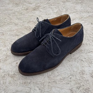 Zapatos Derby Shipton & Heneage Azul Marino Gamuza Gibson Para Hombres Talla UK 8 Suela de Crepé - Imagen 1 de 8