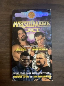WWF Wrestlemania XI 11 VHS Tape 1995 WWE Title Match Diesel Taylor Bigelow - Picture 1 of 3