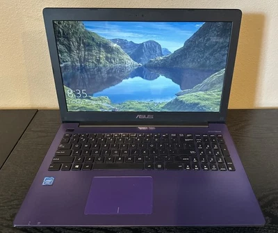 ASUS Purple Notebook X553S Laptop -N3050 Processor. Win 10. 500GB HDD. 4GB Ram. - Image 1 of 4