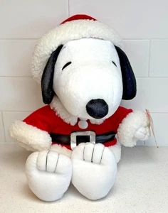 Hallmark Holiday Santa Snoopy Plush Stuffed Animal Christmas Peanuts 15" - Picture 1 of 5
