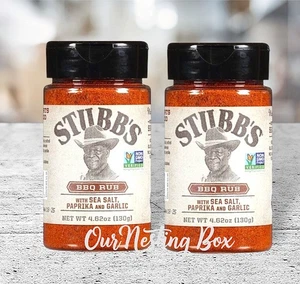 2 Stubb's BBQ Rub With sea salt, paprika and garlic 4.62 oz - Picture 1 of 2