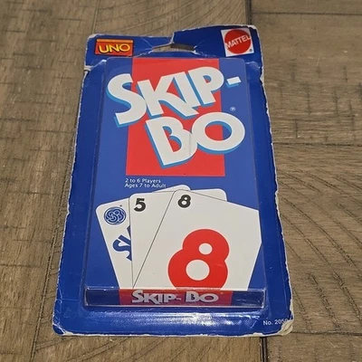 Vintage SKIP-BO Card Game #2050 by Mattel 1995 Edition New Sealed NOS - Image 1 of 2