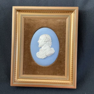 Antike Wedgwood Jasperware William Shakespeare gerahmte Kamee Medaillon Plakette - Bild 1 von 5