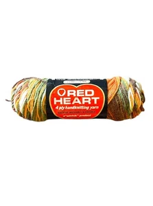 Hilo Corazón Rojo De Colección 945 Mardi Gras Marrón Naranja Mezcla Acrílico 4 Capas Una Madeja - Imagen 1 de 6