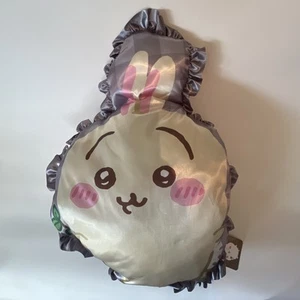 Chiikawa Usagi Kaninchen grau Gingham Rüschen Kissen aus Japan - Neu mit Etikett - Bild 1 von 8
