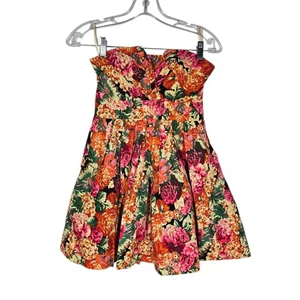 Sans Souci Small Strapless Floral Pauln KC Party Dress Mini Dress - Picture 1 of 7
