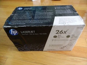 GENUINE LOT 2 HP 26X HIGH-CAP TONER CARTRIDGES CF226X LaserJet PRO M402 MFP M426 - Zdjęcie 1 z 3