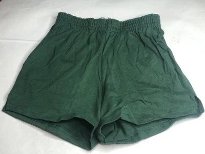 Новый без ценников новый из старых запасов винтажный 90-х годов Y2K кофе зеленый хлопок полиэстер Cheer спортзал шорты маленький - Изображение 1 из 4